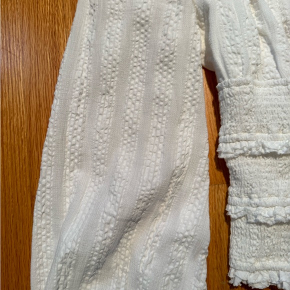 Free People white peasant blouse size XS - Picture 3 of 7